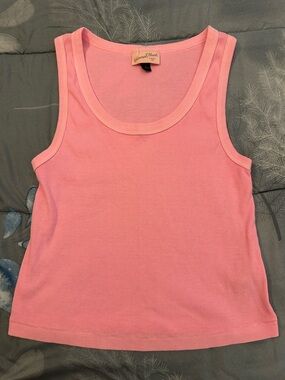EUC Universal Thread Ribbed Scoop Tank - Light Pink Sz L